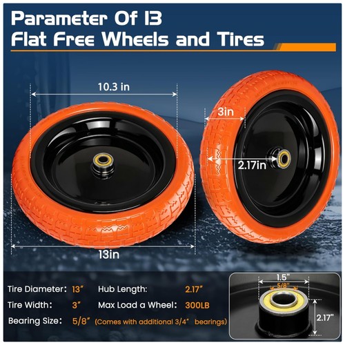 Flat free wheels - free, for
