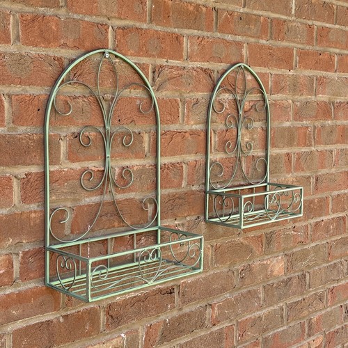 Outdoor wall planters - planters, metal