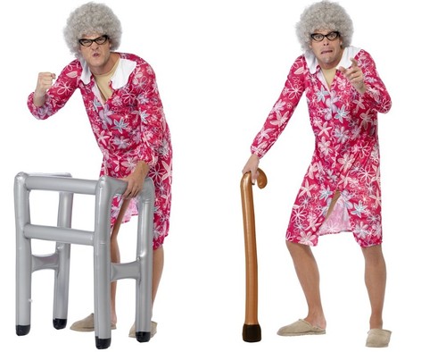 Inflatable old granny - inflatable,