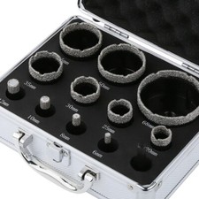 12PCS/Set M14 Drill Bit Diamond Dry Hole Saw Kit 6-68mm for Tile Marble Granite