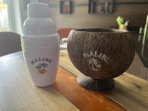 Malibu coconut shell drinking - coconut,