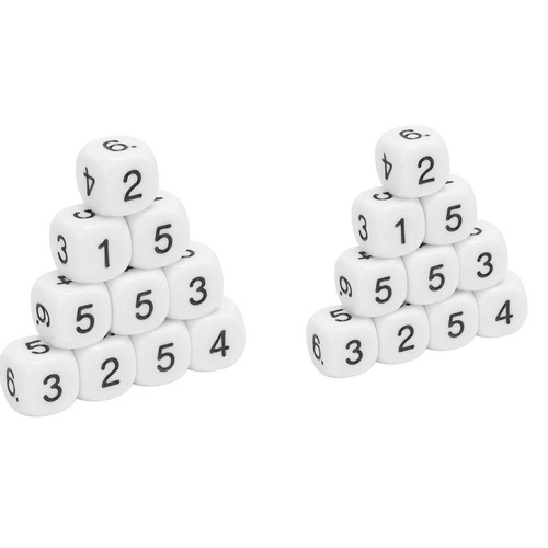 20pcs 16mm number dice durable - number,