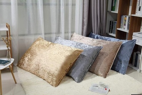 Crushed velvet cushion - velvet, covers