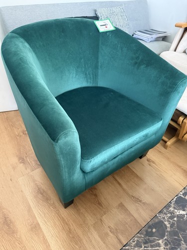 Green velvet tub - velvet, chair