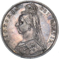 1887 Halfcrown - Victoria British Silver Coin - Very Nice