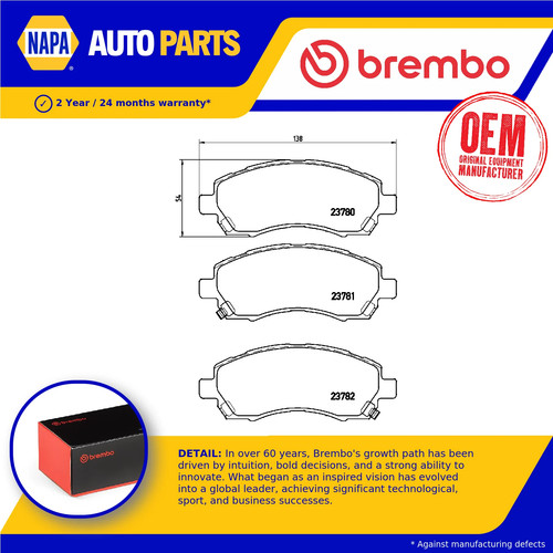 Brake pads set fits - fits, subaru