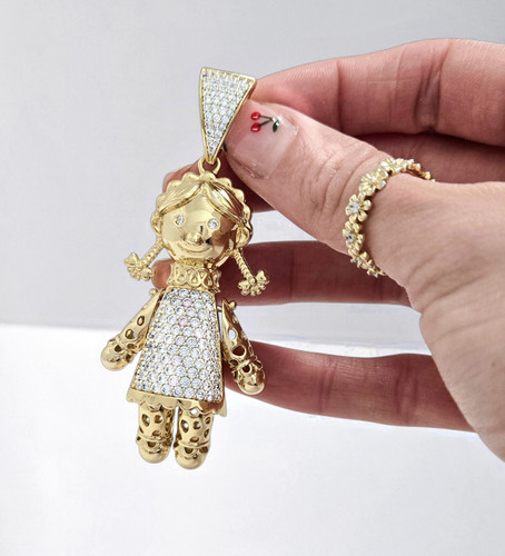 9ct gold large rag - gold,