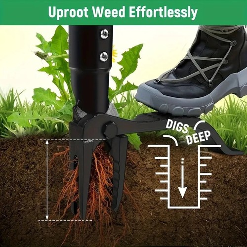 Heavy duty weed puller - duty, prong