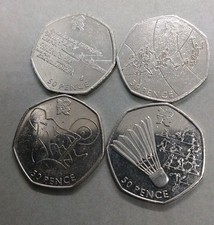  JOBLOT x4 Olympic 50p Coins