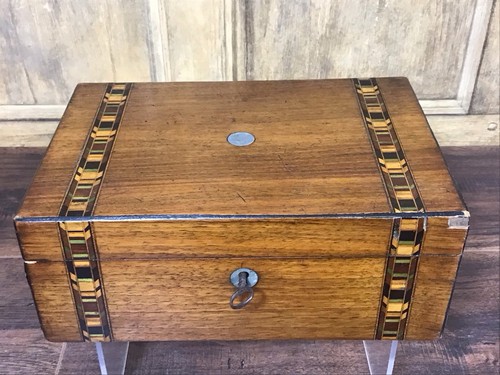Antique tunbridge ware inlaid - antique,