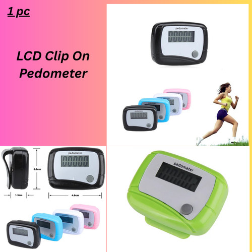 Lcd clip pedometer step - on,