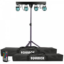 Stage Wash Lighting Kit Micro Par Bar Quad System Portable DJ Band Light Stand