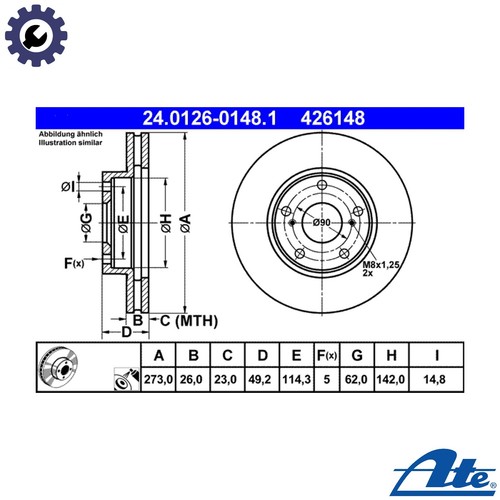 Brake disc 0126 - 2x,
