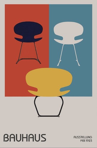 Bauhaus wall art - wall, retro