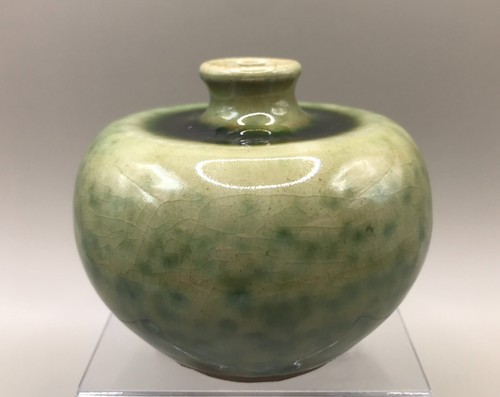 Chinese green glazed - green, globular