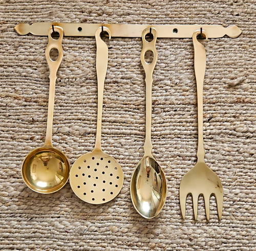 4pc vintage brass - 4pc, hanging