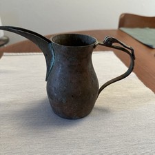 ISLAMIC ARABIC BRASS ENGRAVED COFFEE POT / DALLAH SIGNED