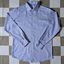 Eton Mens Blue Textured