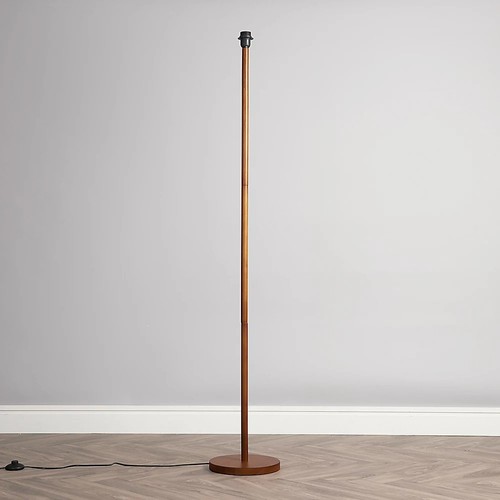 Tall wooden stem floor - floor, lamp