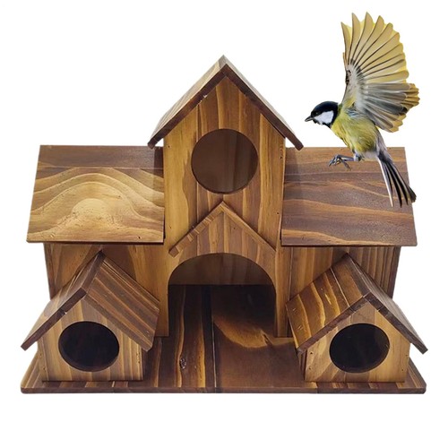 Wooden bird houses large - wooden,