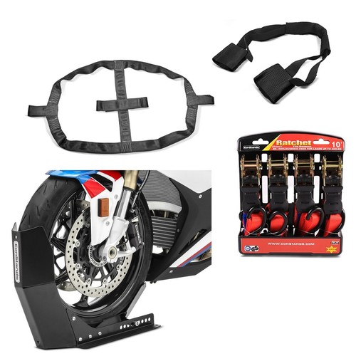 Wheel chock ratchet and - and, tie
