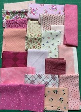 Branded Pink  fabric scrap bag