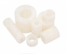 Nylon Standoff Plastic Spacers Washers - White, M3, M4, M5, M6, M8 Sizes 3-40mm