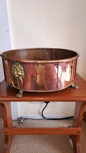 Vintage copper jardiniere - copper,