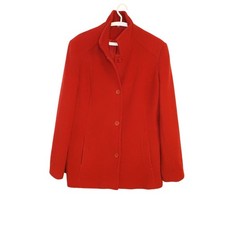 Klass Collection Red Wool Coat Size 20 Woolmark Blend Button Up Winter Jacket