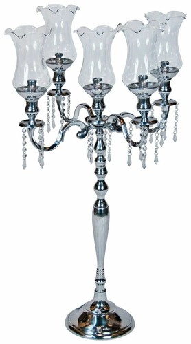 98cm aluminium candelabra - aluminium,