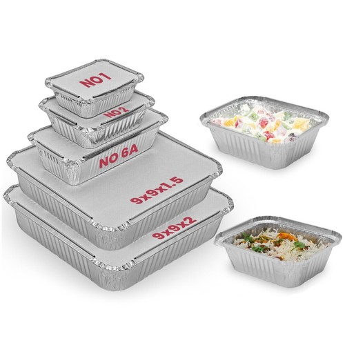 Foil food containers with - foil, lids