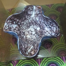 MDINA - Hand Blown Glass Bowl - (Signed)  Beautiful mottling. 