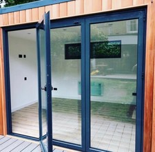 NEW Quality Aluminium Bi fold Doors inc Glass 3 panels. 2.4m x 2.1
