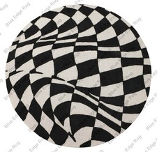 Mandala White, Hand-Tufted 100% Wool Handmade Area Rug Carpet for Home, Bedroom