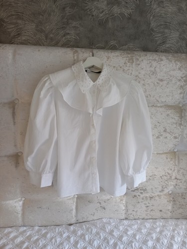 Zara white ruffle big - zara,