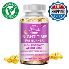 GLP-1 Weight Loss Fat Burner Diet Supplement Night Time Slimming 120 Capsules