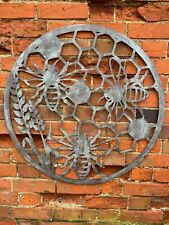 Large Bee Metal Garden Outdoor Wall Art Plaque 80cm Diameter