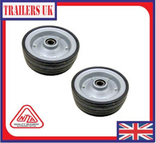 2 x Finishing Mower Wheels Tractor Mounted 3 Blade Mower Replacement 205 x 75mm