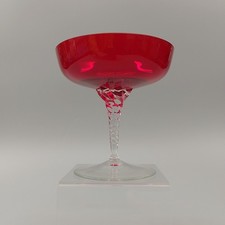 Cranberry glass sweet dish