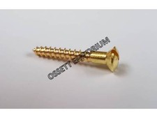 Solid Brass Countersunk Screw Slotted Raised Head Wood Screws - Various Sizes