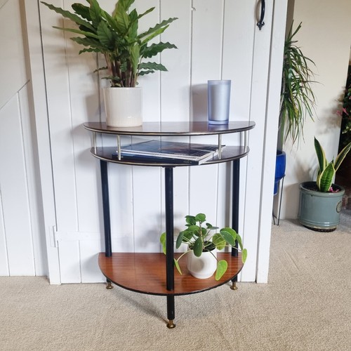 Vintage half moon teak - half,