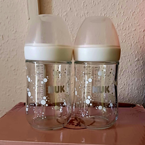 Nuk glass baby bottle set - nuk, 2