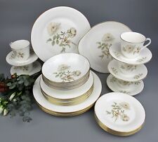 Royal Doulton Dinner Service Set "Yorkshire Rose" for 6. Plates cups bowls etc.