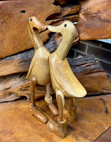 Wooden carving two - carving, ducks