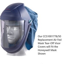 1001778 Replacement Air Fed Mask Tear-Off Visor Covers Pk 50 Honeywell Sperian