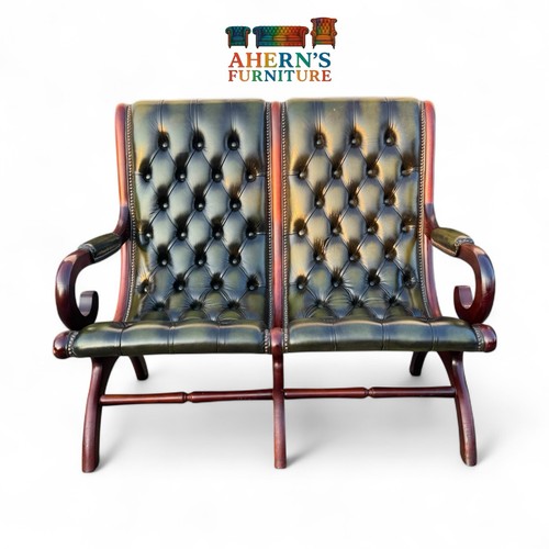 Vintage antique green leather - vintage,