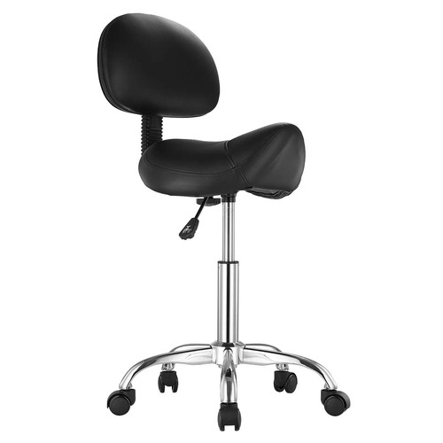 Saddle stool with back - with, support