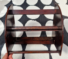 Antique ' Small Curved Edwardian Book Rest ' Novel Rack Trough Arts & Crafts ***