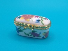 Vintage Pill Box Ceramic Oval