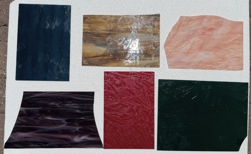 Mixed stained glass sheets - 6,